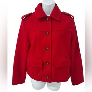 Evereve Red Rivi Two Pocket Coat-Small